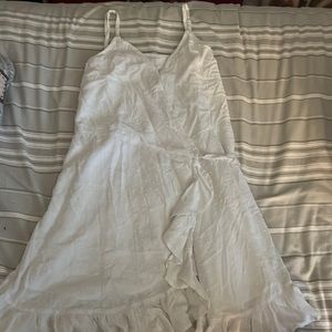 Women’s White Wrap Mini Dress